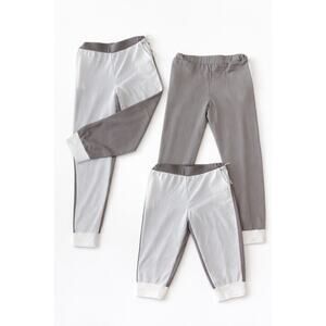 Max Studio Performance Joggers Small Gray White Colorblock Athleisure Pants NWT